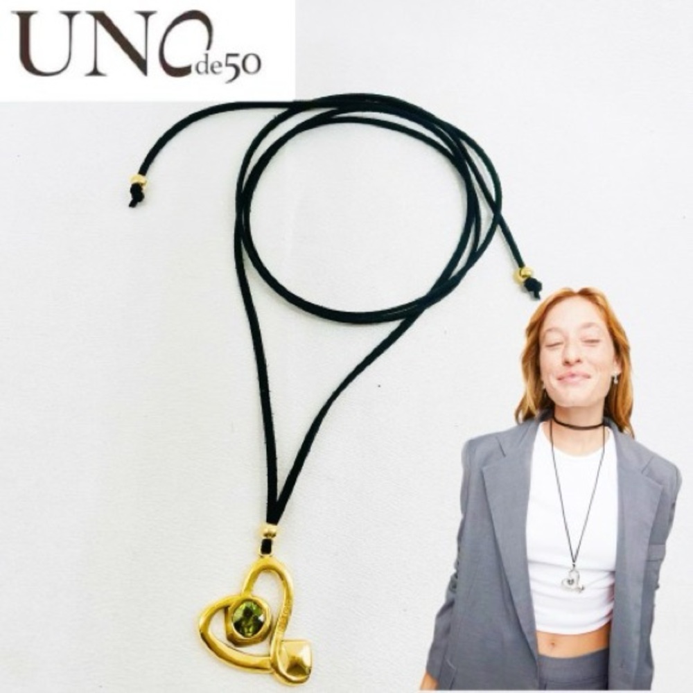 Uni de50 gold Heart Pendant Necklace